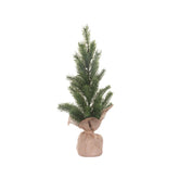 Hectarul - Bradut artificial compact 40 cm cu aspect natural, verde, suport din iuta inclus - MagicHome